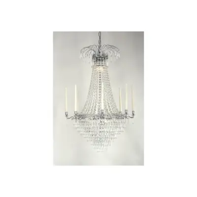 Kristallkrona Empire Classic Ny 8-Arm Stor Krom 66cm