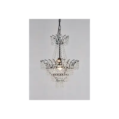 Kristallkrona Estelle Svartlackerad 36cm