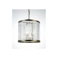 Kristallkrona Forever Antikmässing 48cm