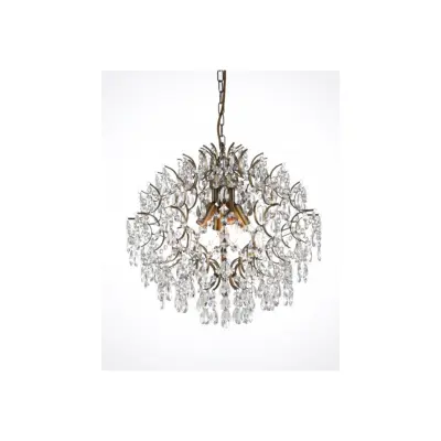 Kristallkrona Kate Antikmässing 48cm