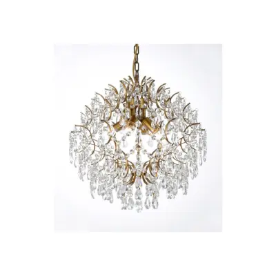 Kristallkrona Kate Borstad Mässing 48cm