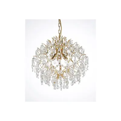 Kristallkrona Kate Guld 48cm