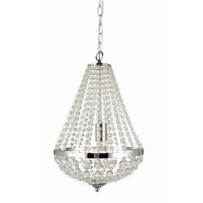 Kristallkrona Markslöjd Gränsö Krom 1L 30 cm