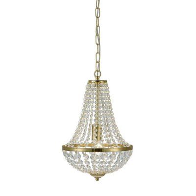 Kristallkrona Markslöjd Gränsö Mässing 1L 30 cm