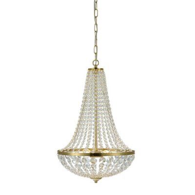 Kristallkrona Markslöjd Gränsö Mässing 2L 40 cm