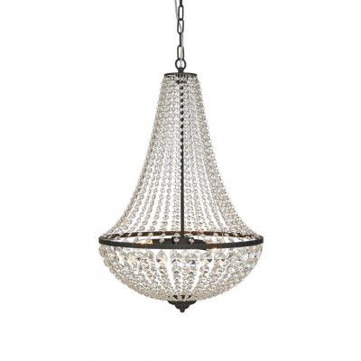 Kristallkrona Markslöjd Gränsö Svart 3L 50 cm