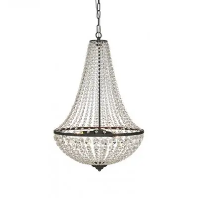 Kristallkrona Markslöjd Gränsö Svart 3L 50 cm