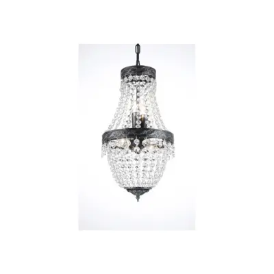 Kristallkrona Morsamt Liten Antiksilver 26cm