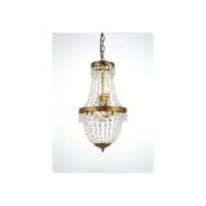 Kristallkrona Morsamt Liten Borstad Mässing 26cm