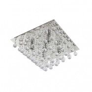 Lindby - Annica Square Plafond Chrome/Clear Lindby