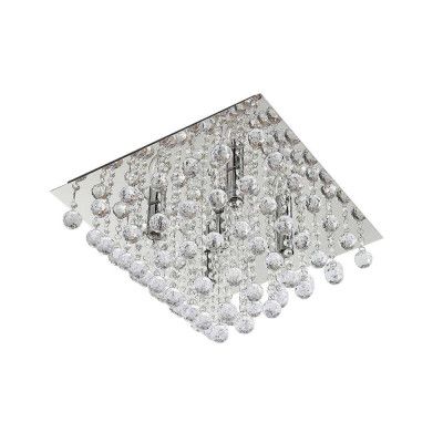Lindby - Annica Square Plafond Chrome/Clear