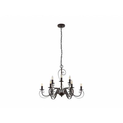 Lindby - Caleb 9 Ljuskrona Rust