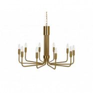 Lindby - Elanova 10 Ljuskrona Brass