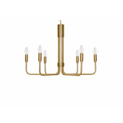 Lindby - Elanova 6 Ljuskrona Brass