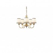 Lindby - Lumiel 5 Ljuskrona Cream/Antique Brass