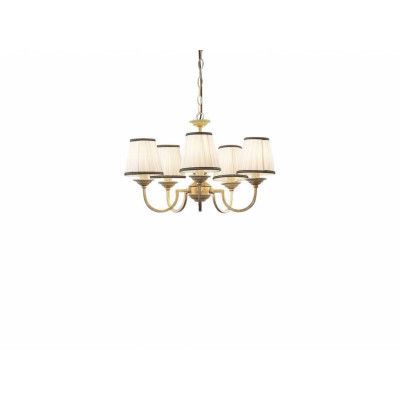 Lindby - Lumiel 5 Ljuskrona Cream/Antique Brass