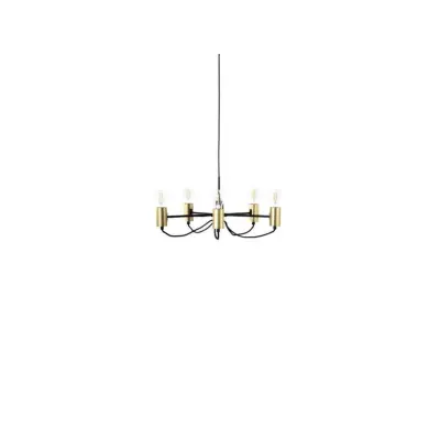 Lindby - Prospa 5 Ljuskrona Black/Brass