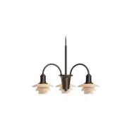 Louis Poulsen - PH 1/1 ljuskrona, brunnad mässing, 3 lampor