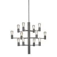 Manola 12 ljuskrona, grafit 60cm