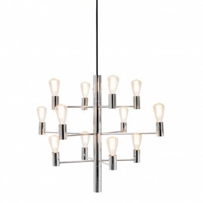 Manola 12 ljuskrona, krom 60cm