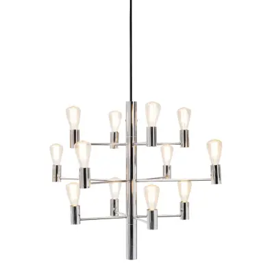 Manola 12 ljuskrona, krom 60cm