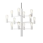 Manola 12 ljuskrona, mattvit 60cm