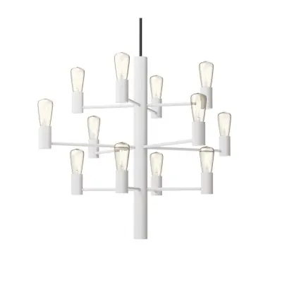 Manola 12 ljuskrona, mattvit 60cm