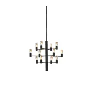 Manola 12 ljuskrona, svartstruktur 60cm