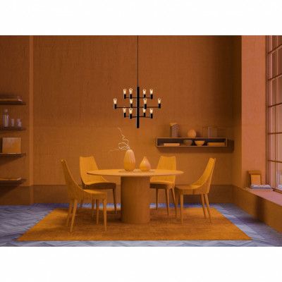 Manola 12 ljuskrona, svartstruktur 60cm