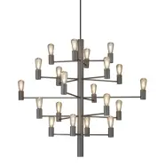 Manola 20 ljuskrona, grafit 70cm