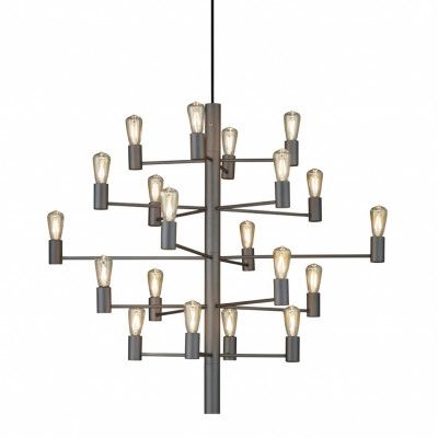 Manola 20 ljuskrona, grafit 70cm