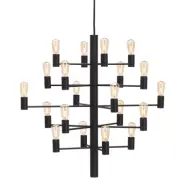 Manola 20 ljuskrona, svartstruktur 70cm