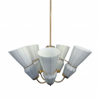 Maria takkrona 5-arm, mässing/opal