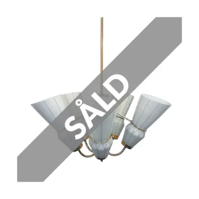 Maria takkrona 5-arm, mässing/opal