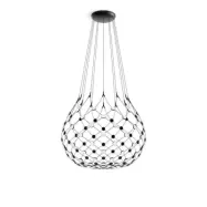 Mesh LED-hänglampa, Ø 100 cm, svart, smart - Luceplan - Metall