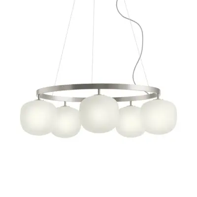 Muuto - Ljuskrona, grå glas, Ø 80 cm, G9