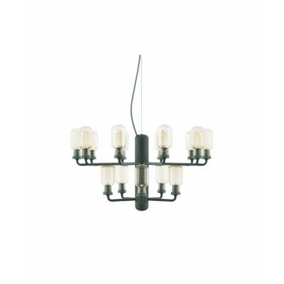 Normann Copenhagen - Amp Chandelier Small Gold/Green