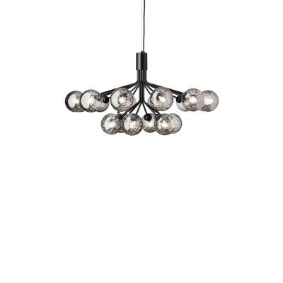 Nuura Aps - Apiales 18 Chandelier Satin Black/Optic SmokedNuura