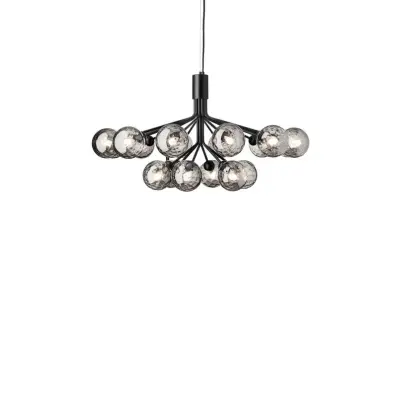 Nuura Aps - Apiales 18 Chandelier Satin Black/Optic SmokedNuura