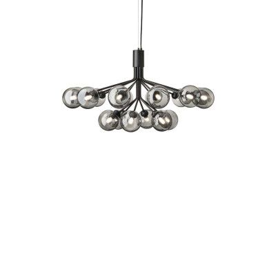 Nuura - Apiales 18 Chandelier Satin Black/Smoked Black