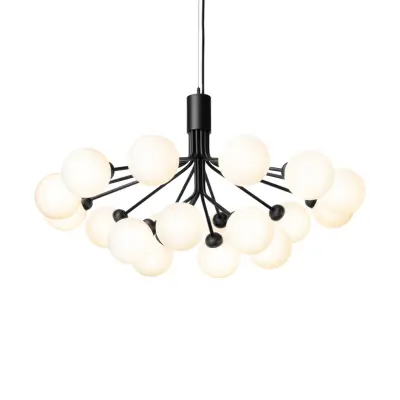 Nuura Aps - Apiales 18 Ljuskrona Satin Black/Opal WhiteNuura