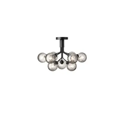 Nuura Aps - Apiales 9 taklampa, svart/rökgrå, Ø 60 cm – Nuura