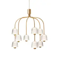 Nuura Aps - Asteea 9 ljuskrona Ø 66 cm mässing/klarNuura