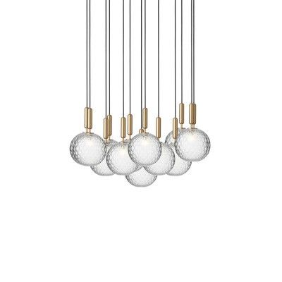 Nuura Aps - Miira 13 Ljuskrona Large Brass/Optic ClearNuura