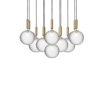 Nuura Aps - Miira 13 Ljuskrona Rock Grey/Optic ClearNuura