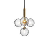 Nuura Aps - Miira 4 Ljuskrona Brass/Optic ClearNuura