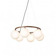 Nuura Aps - Miira 6 Circular Ljuskrona Dark Bronze/Opal WhiteNuura