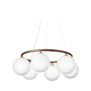 Nuura Aps - Miira 6 Circular ljuskrona, Ø 80 cm, brons/opalNuura