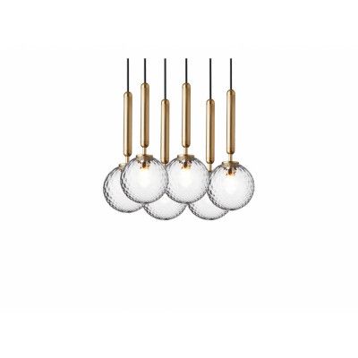 Nuura Aps - Miira 6 Ljuskrona Brass/Optic ClearNuura