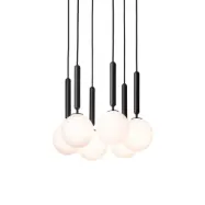 Nuura Aps - Miira 6 ljuskrona, Ø 35 cm, grå/opal, 6 lamporNuura